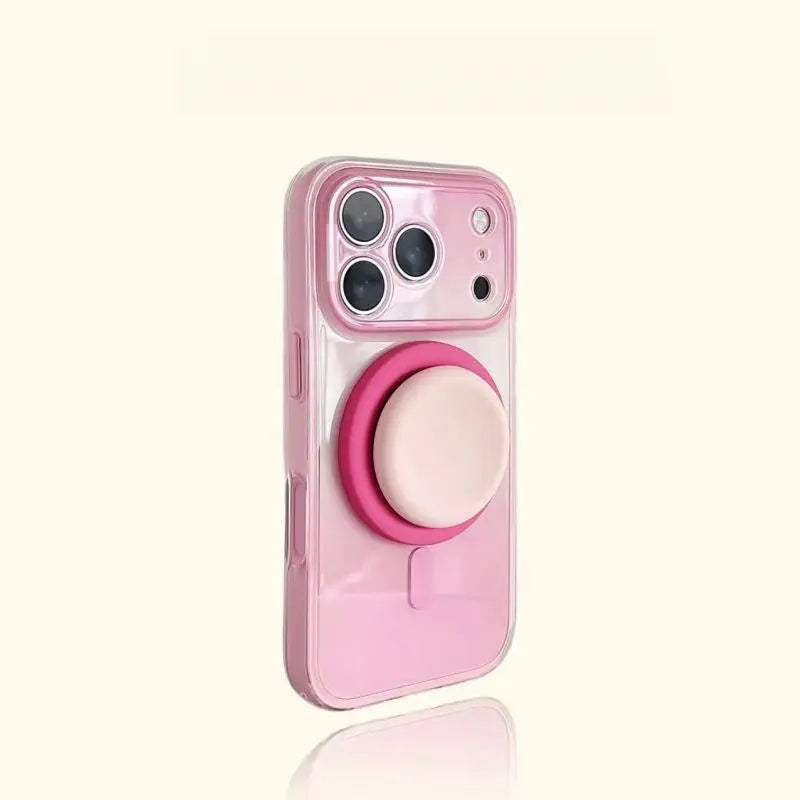 Stylish Protective Acrylic Magnetic 2-in-1 Double Layer Blue-Orange Gradient Smartphone Case for iPhone 15/16/17/18 Pro Max Models