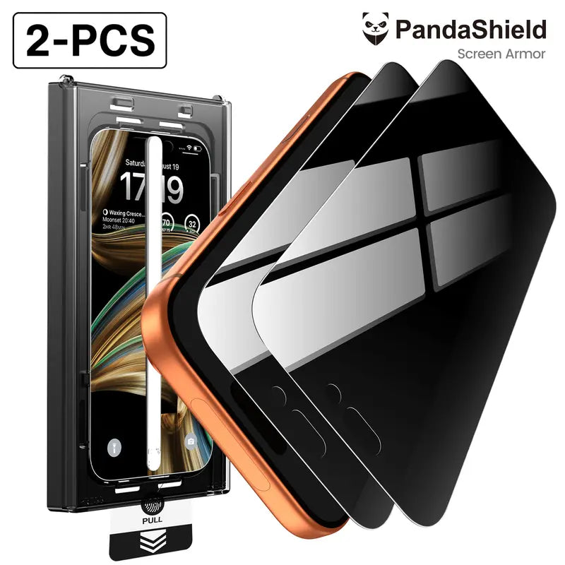Elevate Your Privacy with Pandashield's 2-Pcs REDEDGE Red Privacy Screen Protector for iPhone 13-18 Plus Pro Max - Ultimate HD Clarity, Anti-Spy Protection, and 9H Hardness