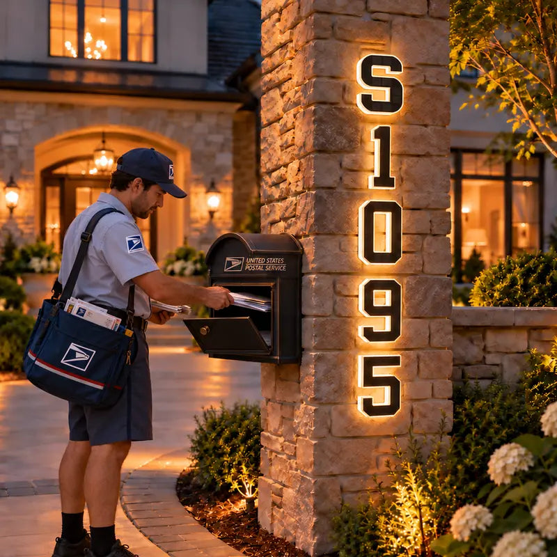 Illuminate Your Home with ISUNMEA 9-Inch Solar-Powered LED House Numbers – Stylish, Waterproof, and Eco-Friendly Address Signage