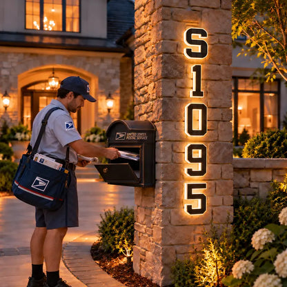 Illuminate Your Home with ISUNMEA 9-Inch Solar-Powered LED House Numbers – Stylish, Waterproof, and Eco-Friendly Address Signage