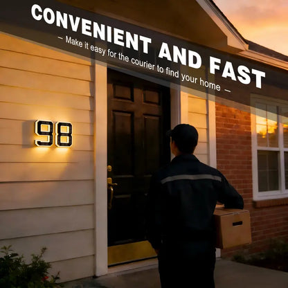 Illuminate Your Home with ISUNMEA 9-Inch Solar-Powered LED House Numbers – Stylish, Waterproof, and Eco-Friendly Address Signage