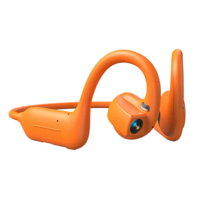 E12 Bluetooth Bone Conduction Wireless Audio Sport Headsets with BT Wireless Link, 8MP HD EIS Stabilization Camera Button, 160+ Languages Instant Translation, Touch Control, IP65 Waterproof for Outdoor Cycling Vlog Recording, Guys’ Outdoor Gadget Gifts