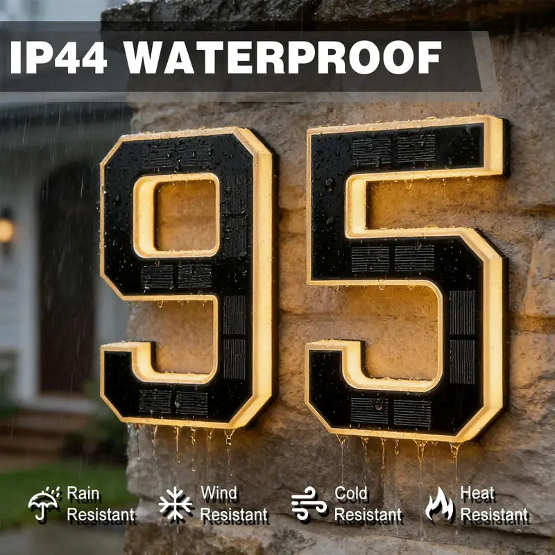 Illuminate Your Home with ISUNMEA 9-Inch Solar-Powered LED House Numbers – Stylish, Waterproof, and Eco-Friendly Address Signage