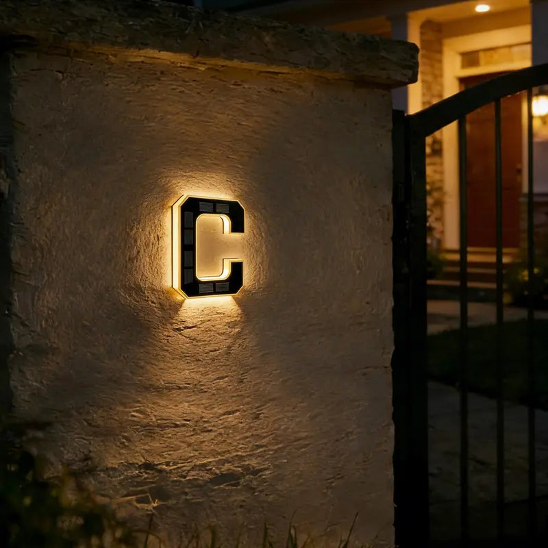 Illuminate Your Home with ISUNMEA 9-Inch Solar-Powered LED House Numbers – Stylish, Waterproof, and Eco-Friendly Address Signage