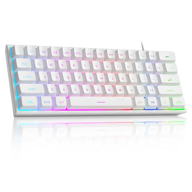Elevate Your Gaming Experience with the MageGee TS91 60% Compact RGB Backlit Wired Keyboard - Ergonomic Design for PC, Mac, PS4, and Xbox One