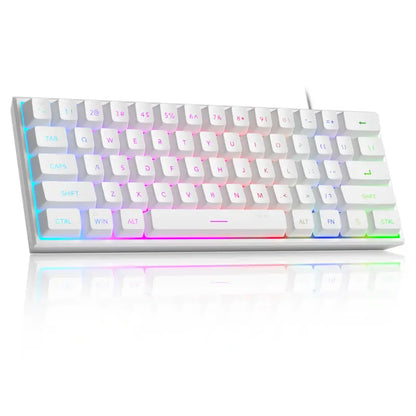Elevate Your Gaming Experience with the MageGee TS91 60% Compact RGB Backlit Wired Keyboard - Ergonomic Design for PC, Mac, PS4, and Xbox One