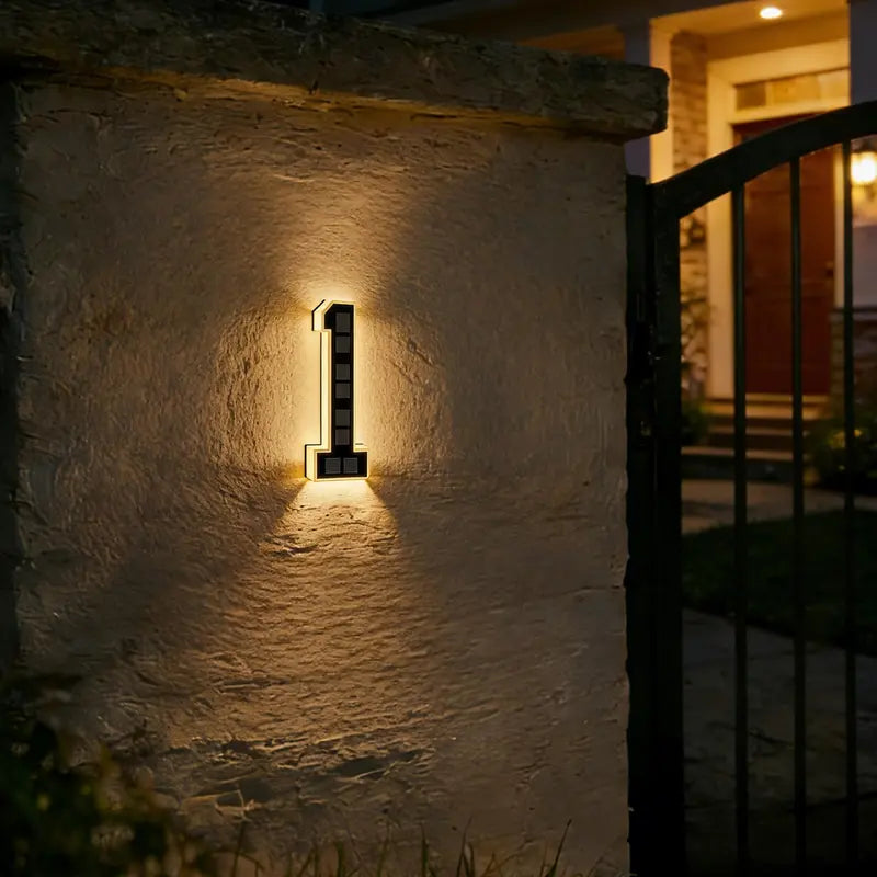 Illuminate Your Home with ISUNMEA 9-Inch Solar-Powered LED House Numbers – Stylish, Waterproof, and Eco-Friendly Address Signage