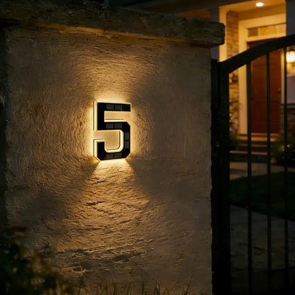 Illuminate Your Home with ISUNMEA 9-Inch Solar-Powered LED House Numbers – Stylish, Waterproof, and Eco-Friendly Address Signage