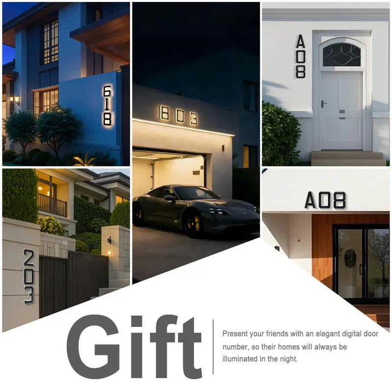 Illuminate Your Home with ISUNMEA 9-Inch Solar-Powered LED House Numbers – Stylish, Waterproof, and Eco-Friendly Address Signage