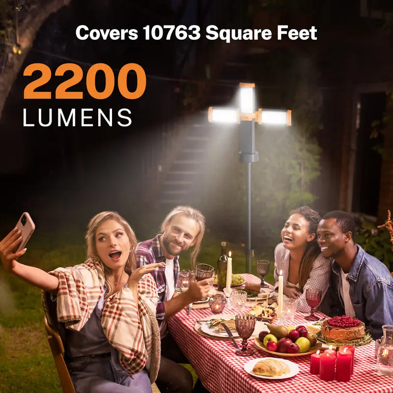OGERY 10000/18000Mah High Lumens Adjustable Flashlight & Lantern - Rechargeable 2200 Lumens Dimmable Work/Emergency Light, Remote Control, Power Bank, 1.5-2M (1.75-6.5Ft) Detachable Tripod for Camping, Home