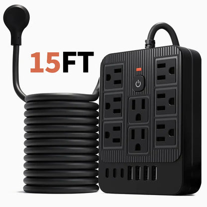 Ultimate 15-In-1 Charging Station Surge Protector: Power Up Your Home and Office with Ease!