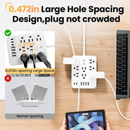 Ultimate 15-In-1 Charging Station Surge Protector: Power Up Your Home and Office with Ease!