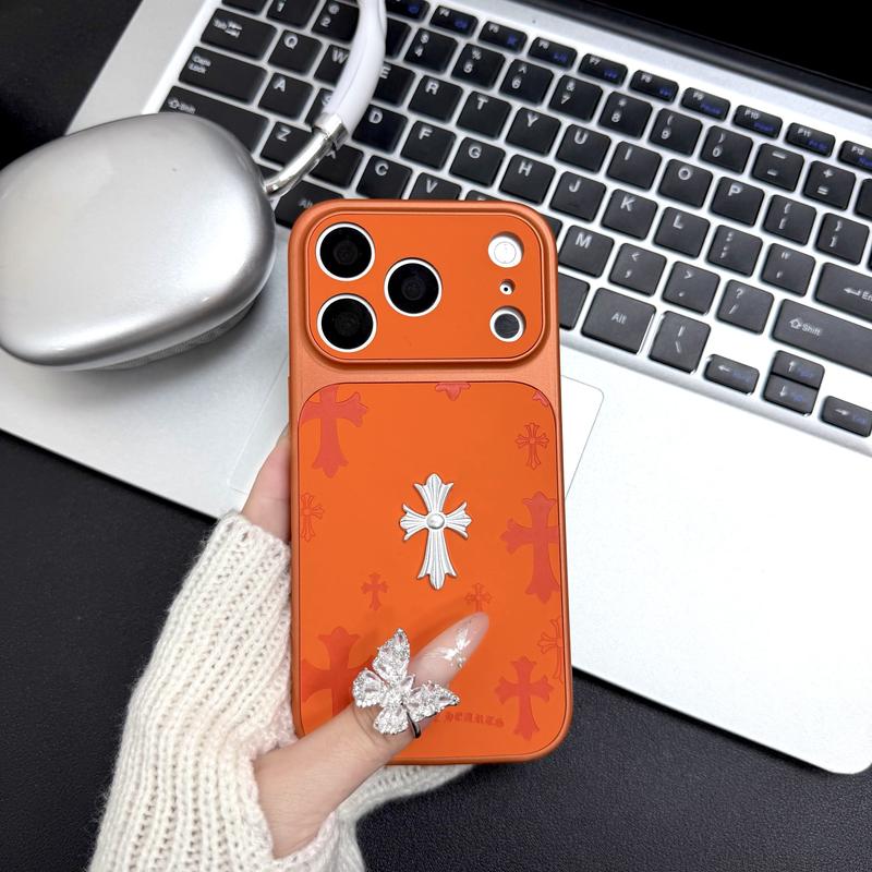 Stylish Premium Leather Cross-Pattern iPhone Case Cover - Heavy-Duty 3D Shockproof Protection for iPhone 13/14/15/16/17 Pro/Max - Perfect Gift for Women