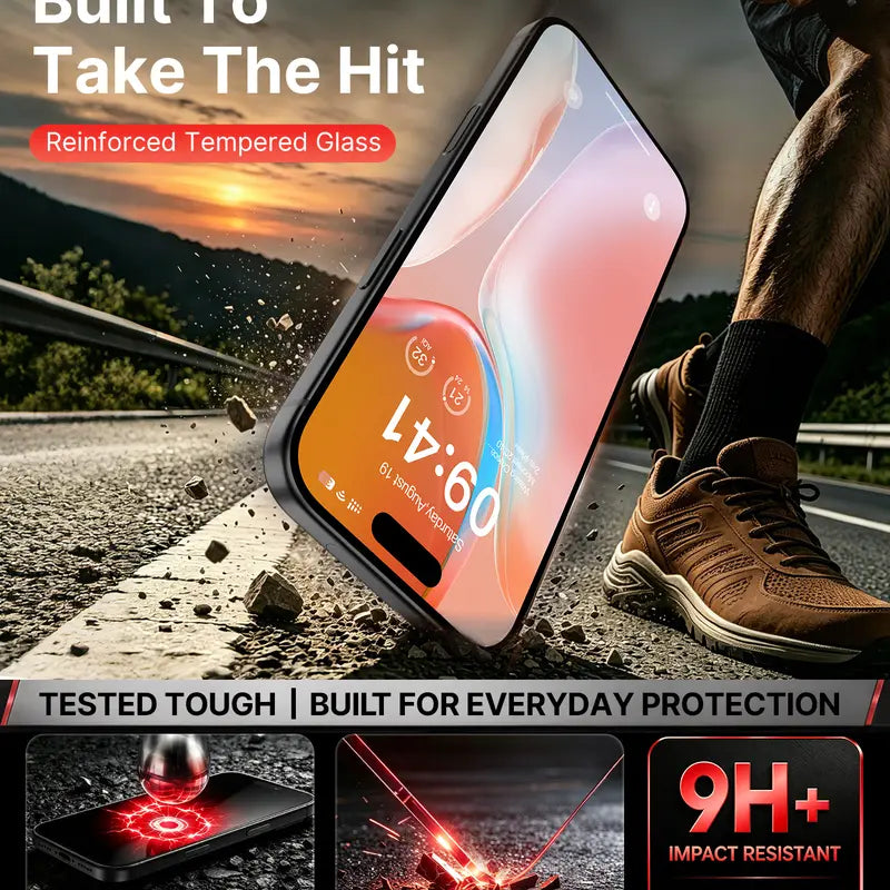 Elevate Your Privacy with Pandashield's 2-Pcs REDEDGE Red Privacy Screen Protector for iPhone 13-18 Plus Pro Max - Ultimate HD Clarity, Anti-Spy Protection, and 9H Hardness