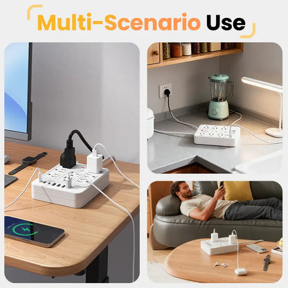 Ultimate 15-In-1 Charging Station Surge Protector: Power Up Your Home and Office with Ease!