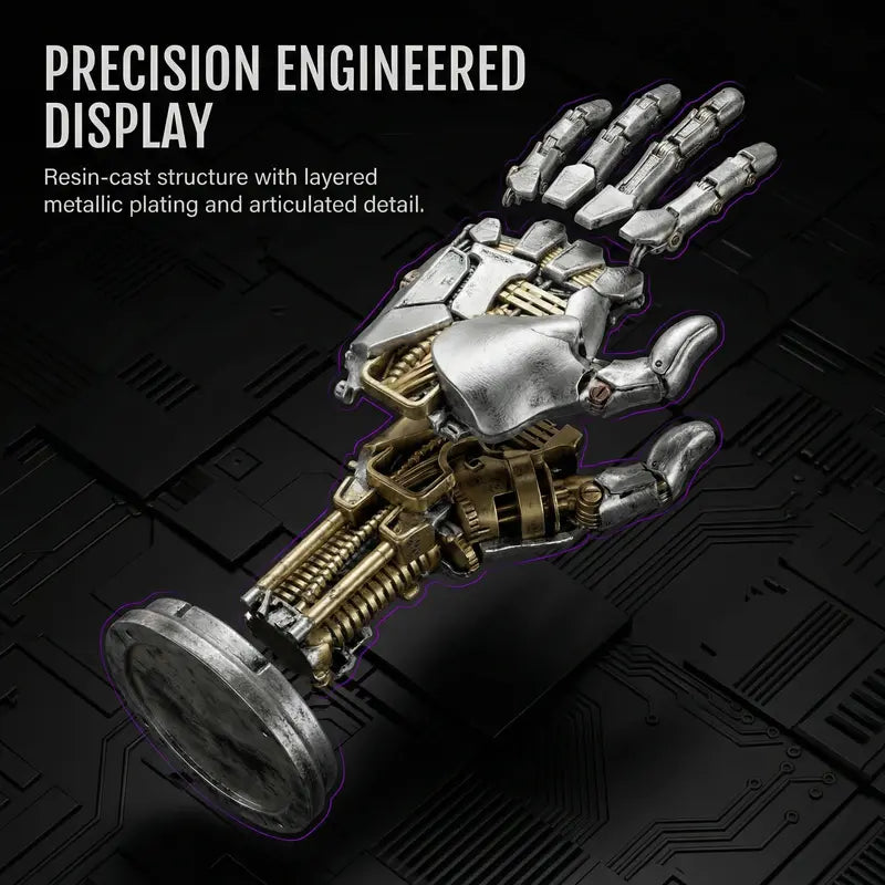 Cyberpunk Asura Vinyl Mechanical Hand Figurine - Unique Collectible Decor for Gamers, Perfect Gift Idea and Stylish Game Controller Stand