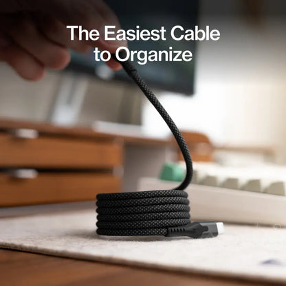 Elevate Your Charging Game with the STATIK Magstack USB-C to USB-C Cable | 100W Fast Charge & 480Mbps Data Sync | Tangle-Free Braided Design for All Your Devices