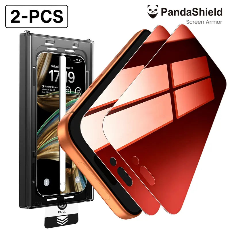 Elevate Your Privacy with Pandashield's 2-Pcs REDEDGE Red Privacy Screen Protector for iPhone 13-18 Plus Pro Max - Ultimate HD Clarity, Anti-Spy Protection, and 9H Hardness