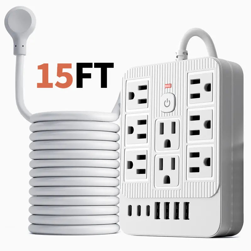 Ultimate 15-In-1 Charging Station Surge Protector: Power Up Your Home and Office with Ease!
