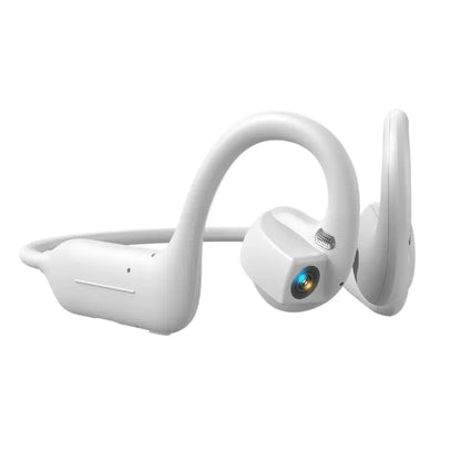 E12 Bluetooth Bone Conduction Wireless Audio Sport Headsets with BT Wireless Link, 8MP HD EIS Stabilization Camera Button, 160+ Languages Instant Translation, Touch Control, IP65 Waterproof for Outdoor Cycling Vlog Recording, Guys’ Outdoor Gadget Gifts