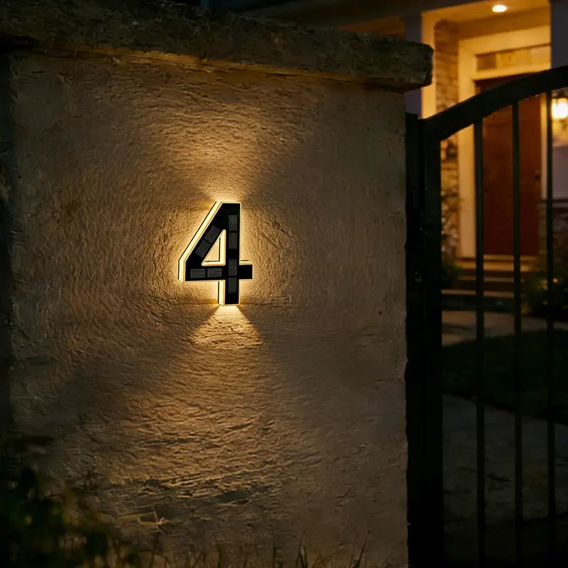 Illuminate Your Home with ISUNMEA 9-Inch Solar-Powered LED House Numbers – Stylish, Waterproof, and Eco-Friendly Address Signage