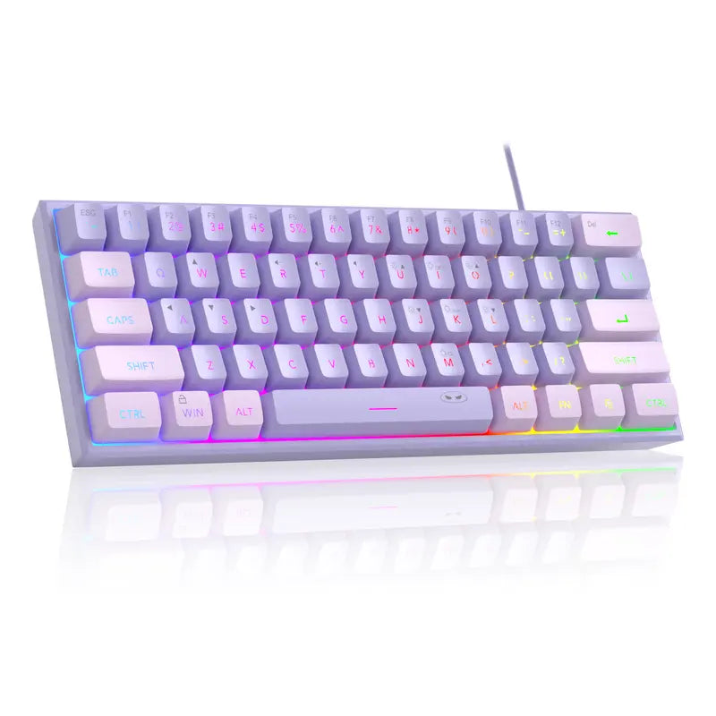 Elevate Your Gaming Experience with the MageGee TS91 60% Compact RGB Backlit Wired Keyboard - Ergonomic Design for PC, Mac, PS4, and Xbox One