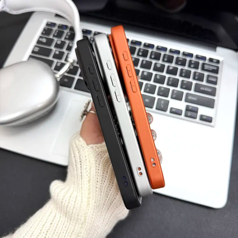 Stylish Premium Leather Cross-Pattern iPhone Case Cover - Heavy-Duty 3D Shockproof Protection for iPhone 13/14/15/16/17 Pro/Max - Perfect Gift for Women