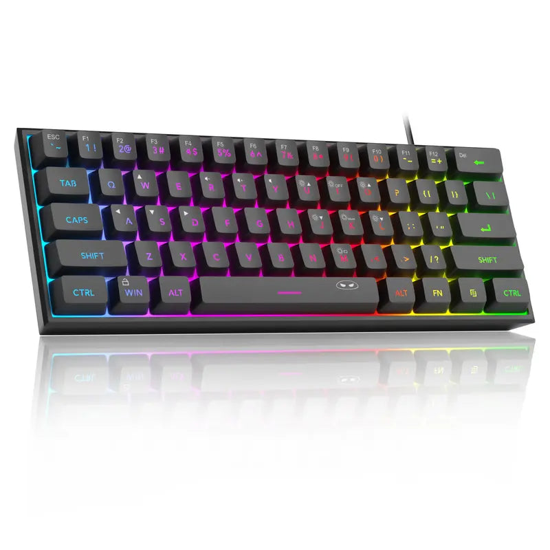 Elevate Your Gaming Experience with the MageGee TS91 60% Compact RGB Backlit Wired Keyboard - Ergonomic Design for PC, Mac, PS4, and Xbox One