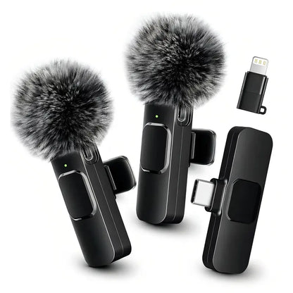 HITOZON Mini Wireless Lavalier Microphone - Ultimate Portable USB-C Lapel Mic for iPhone & Android | Effortless 1-Touch Recording & Mute Function for Professional Audio/Video Content Creation