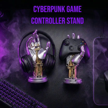 Cyberpunk Asura Vinyl Mechanical Hand Figurine - Unique Collectible Decor for Gamers, Perfect Gift Idea and Stylish Game Controller Stand