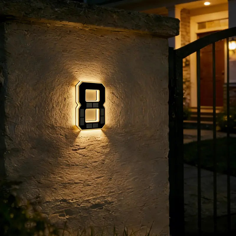 Illuminate Your Home with ISUNMEA 9-Inch Solar-Powered LED House Numbers – Stylish, Waterproof, and Eco-Friendly Address Signage
