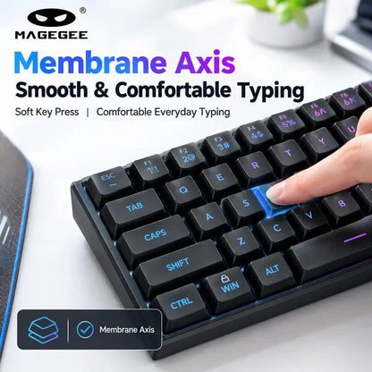 Elevate Your Gaming Experience with the MageGee TS91 60% Compact RGB Backlit Wired Keyboard - Ergonomic Design for PC, Mac, PS4, and Xbox One