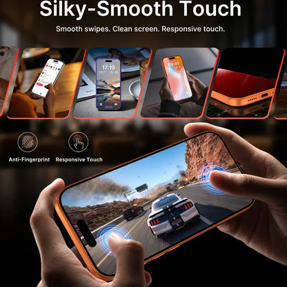 Elevate Your Privacy with Pandashield's 2-Pcs REDEDGE Red Privacy Screen Protector for iPhone 13-18 Plus Pro Max - Ultimate HD Clarity, Anti-Spy Protection, and 9H Hardness