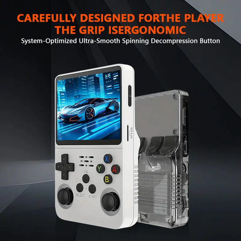 R36S Retro Handheld Console - Ultimate Portable Gaming Experience with 3.5-Inch HD Screen, 64GB Storage, and Easy USB Charging - Perfect Gift for Gaming Enthusiasts!